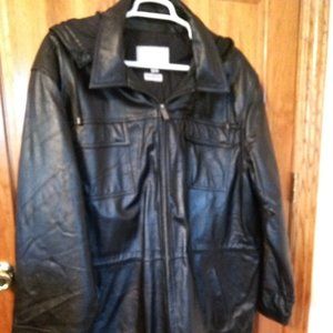 Wilsons Leather Men's New 2x Leather Coat w/ hood